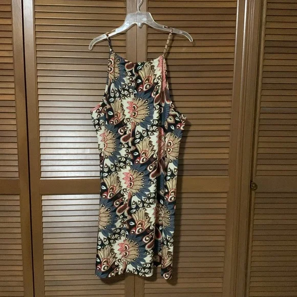 Boho Floral Print Sleeveless Dress 3X - Picture 3 of 4